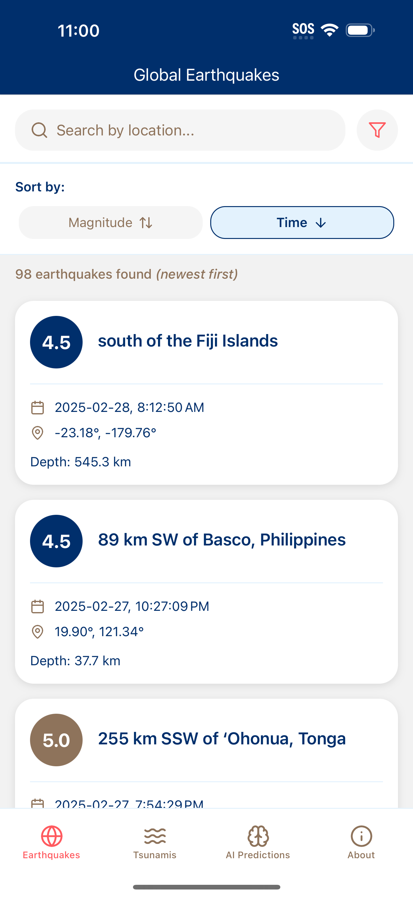AI Earthquakes App - Real-time Earthquake Data